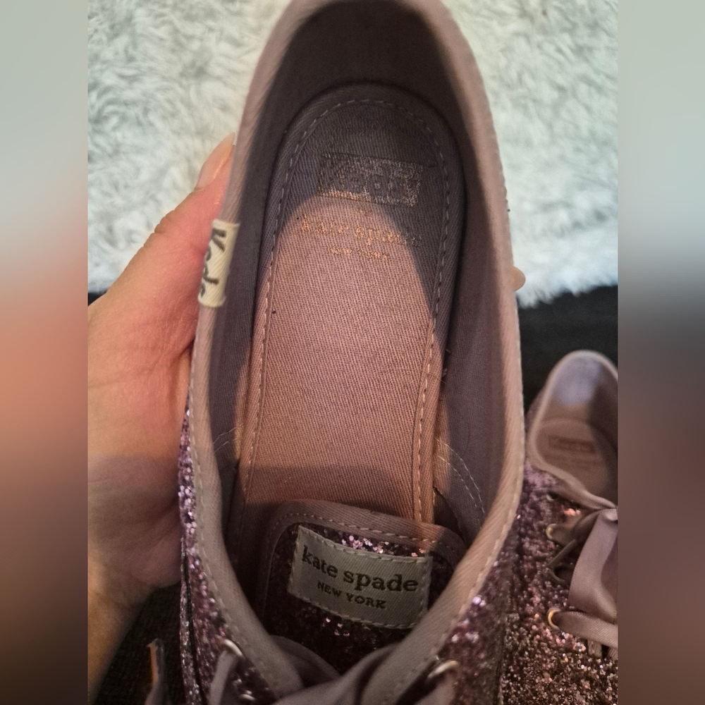 Keds x Kate Spade Purple Glitter Sneakers | Women’s 8